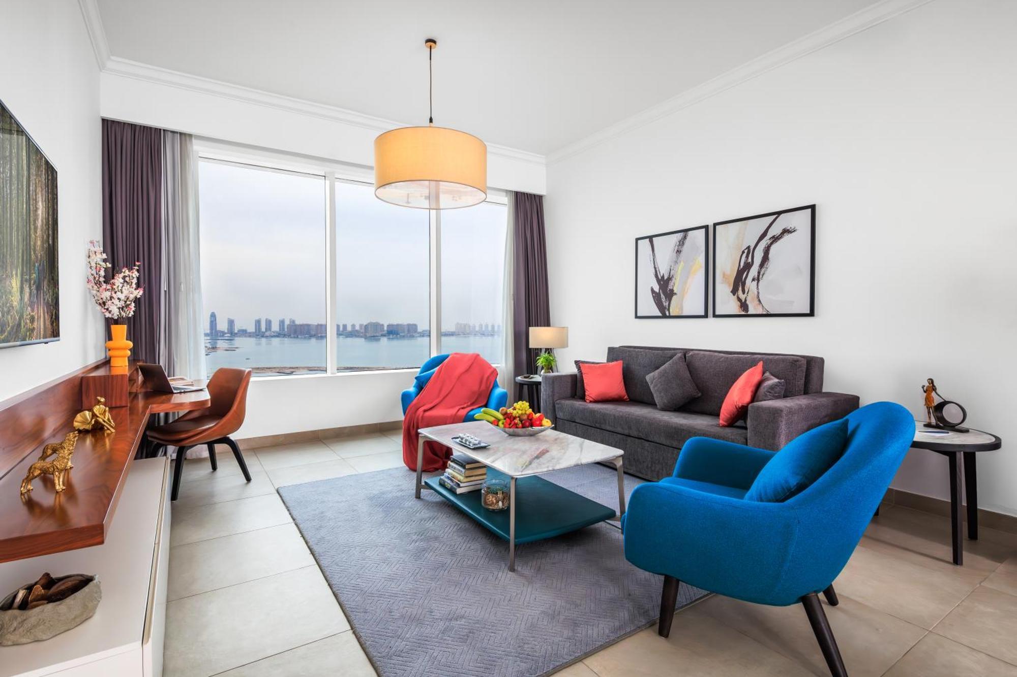Somerset West Bay Doha Exterior photo Living room